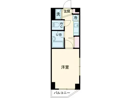 菱和パレス千歳烏山(1K/2階)の間取り写真