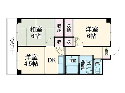 ヤマダイマンション(3DK/3階)の間取り写真