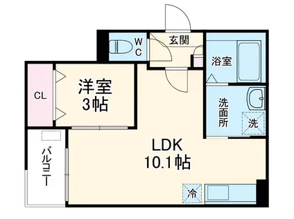 JACK BIWAJIMAⅡ(1LDK/1階)の間取り写真