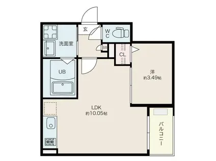 JACK BIWAJIMAⅢ(1LDK/2階)の間取り写真
