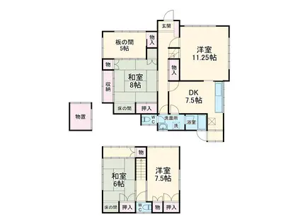 京浜急行電鉄本線 横須賀中央駅 徒歩16分 2階建 築103年(5DK)の間取り写真
