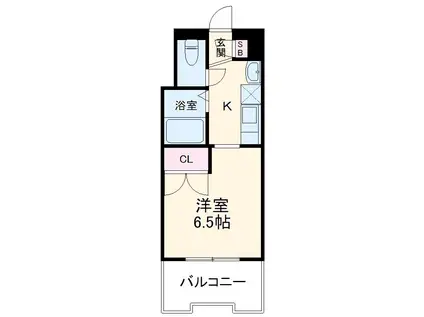 サフィールフォーレ65(1K/1階)の間取り写真
