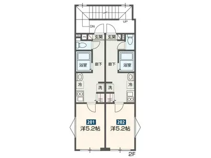 MELDIA梅島Ⅸ(1K/2階)の間取り写真