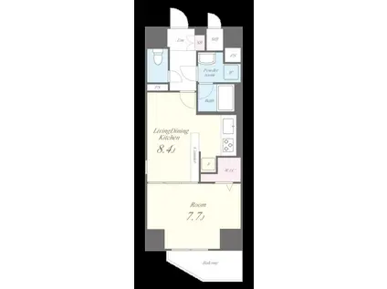 PRIME COZY(1LDK/14階)の間取り写真