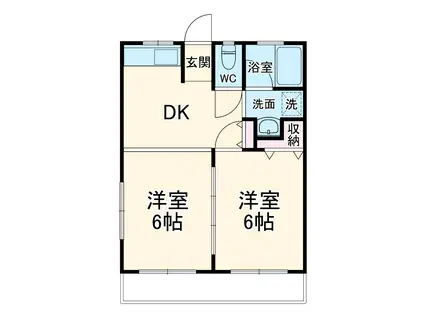 日東マンション(1LDK/2階)の間取り写真