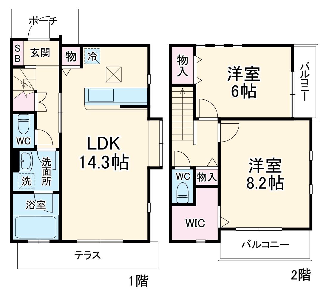 ステラ仲町台(2LDK)の間取り写真