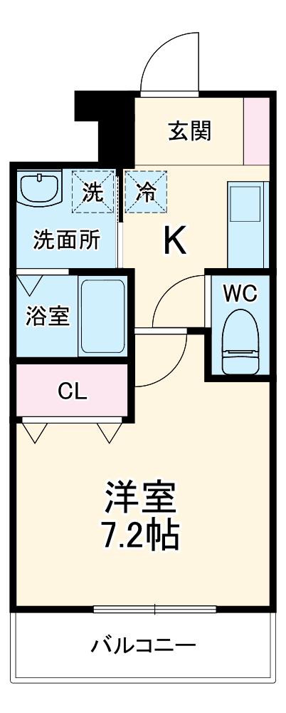 フジパレス今津中Ⅲ番館(1K/3階)の間取り写真
