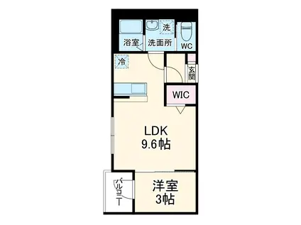 KLEIS北上尾Ⅲ(1LDK/2階)の間取り写真