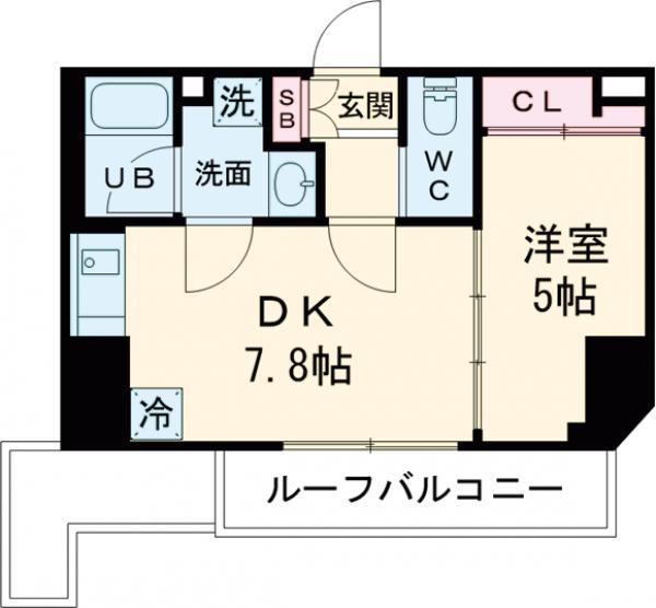 ジェノヴィア桜上水Ⅱ(1LDK/2階)の間取り写真
