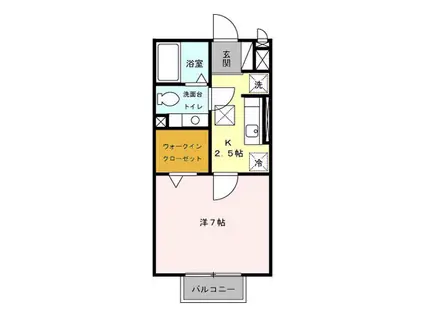 セピアコート本町(1K/1階)の間取り写真
