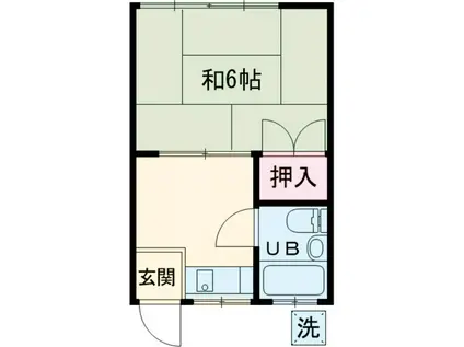 浅見荘(1K/2階)の間取り写真