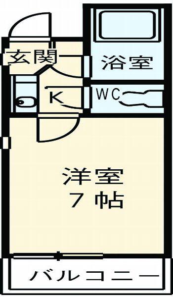 シャルマンフジ和泉大宮壱番館(1K/3階)の間取り写真