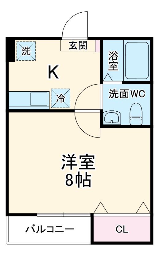 MQUARTO淵野辺1(1K/3階)の間取り写真