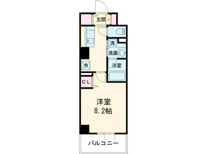 NOUVELLE MAISON YAMAYAⅡ(1K/4階)の間取り写真