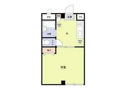 ケインズ・コート(1K/1階)の間取り写真