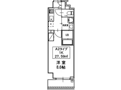 PRIERE(1K/4階)の間取り写真