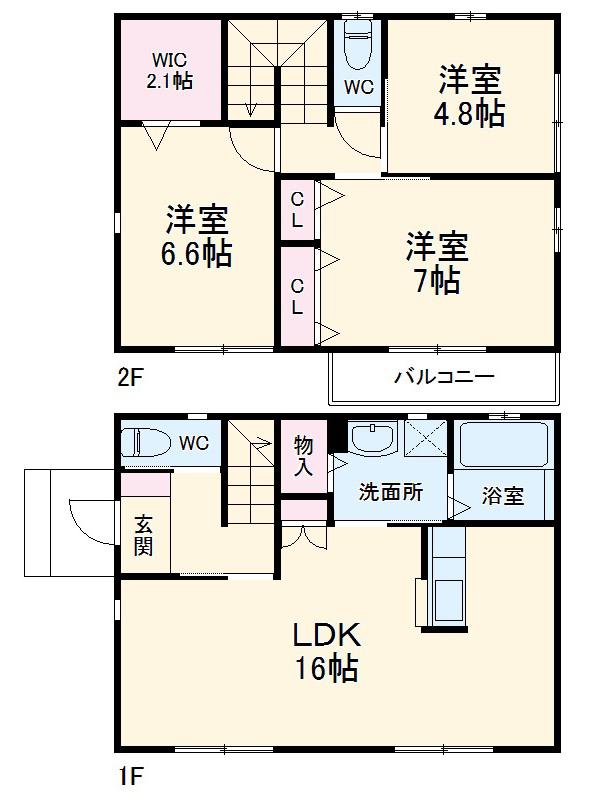 東急田園都市線 梶が谷駅 徒歩15分 2階建 築10年(3LDK)の間取り写真