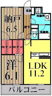 シャルマンフラットリヴァーⅠ(2LDK/1階)の間取り写真