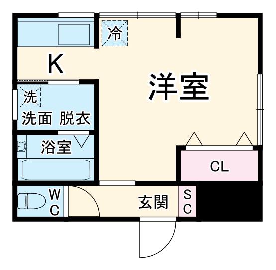 名古屋市鶴舞線 庄内通駅 徒歩6分 1階建 築43年(1K)の間取り写真