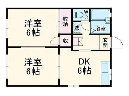 アークガーデン和合(2DK/2階)の間取り写真
