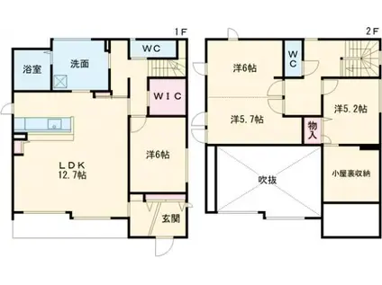 東北本線 石橋駅(栃木) 徒歩24分 2階建 築3年(3LDK)の間取り写真