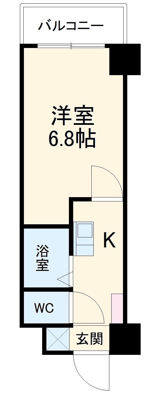 クレスト泉(1K/5階)の間取り写真