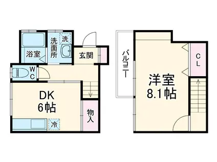 東急東横線 日吉駅(神奈川) 徒歩19分 1階建 築63年(1DK)の間取り写真