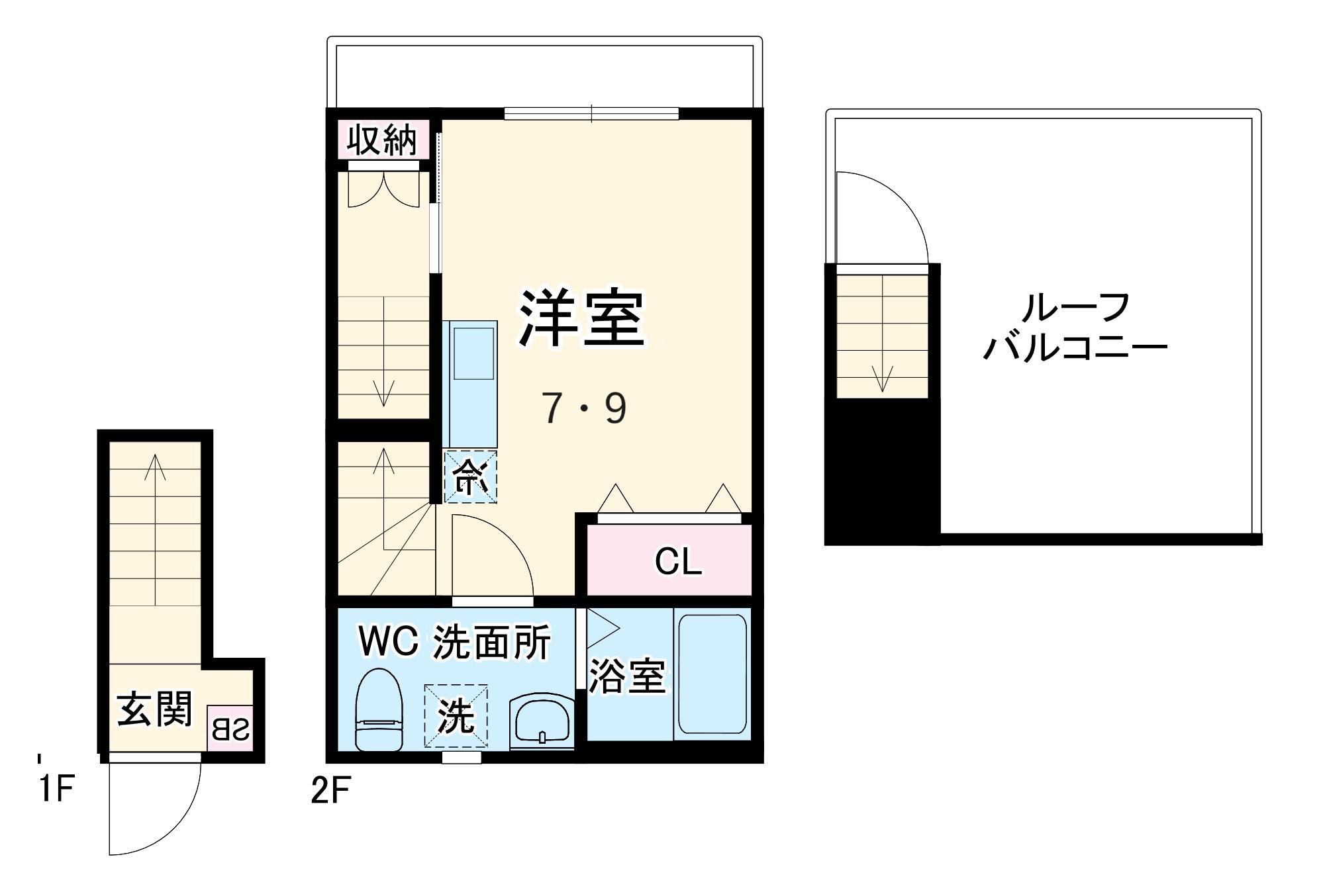 上尾ATAGO BASE(ワンルーム/2階)の間取り写真