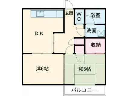 篠原マンション(2DK/1階)の間取り写真