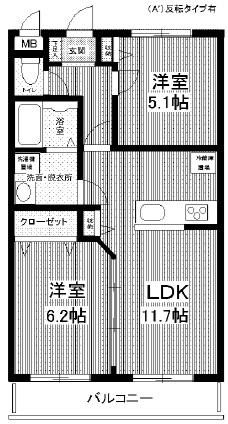SOL-GRANDE(2LDK/2階)の間取り写真