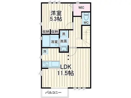 AN Z COURT(1LDK/2階)の間取り写真
