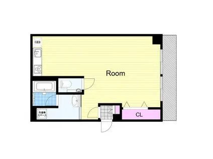 能川ビル(ワンルーム/5階)の間取り写真