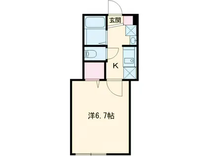 グラン西新井(1K/1階)の間取り写真