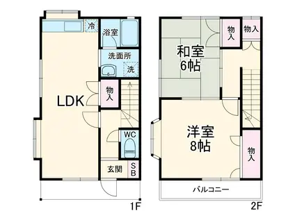 パシオン(2LDK)の間取り写真
