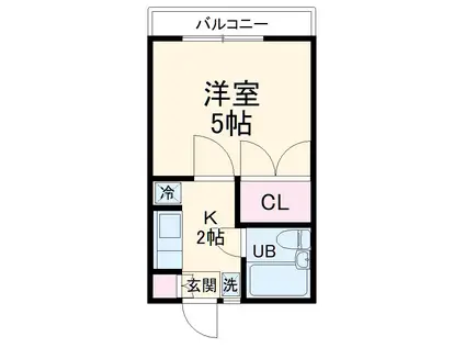 フローラーハヤシ(1K/3階)の間取り写真