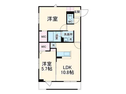 MONT BLANCⅡ(2LDK/3階)の間取り写真