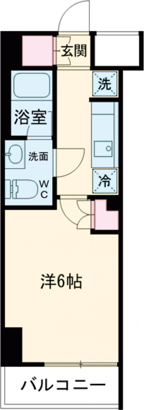 HYS綾瀬Ⅱ(1K/12階)の間取り写真