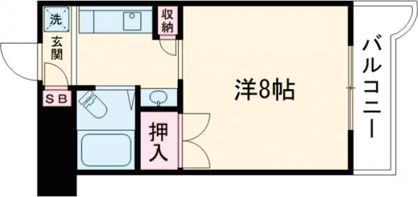 ウィンベルソロ狛江(1K/2階)の間取り写真