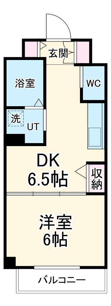 MV.IMP大阪塚本(1DK/3階)の間取り写真