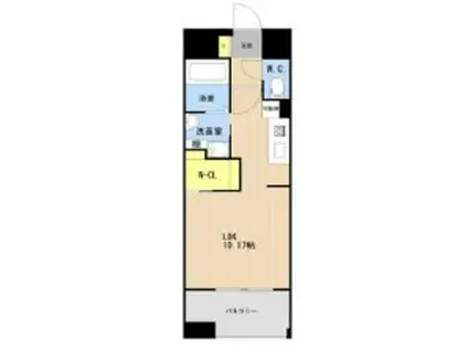 LIBTH博多駅南Ⅵ(ワンルーム/4階)の間取り写真