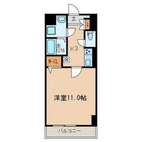 プランドール2(1K/2階)の間取り写真