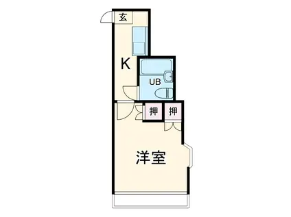 エディフィシオ秦野(1K/2階)の間取り写真