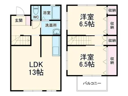 クラールハウス(2LDK)の間取り写真