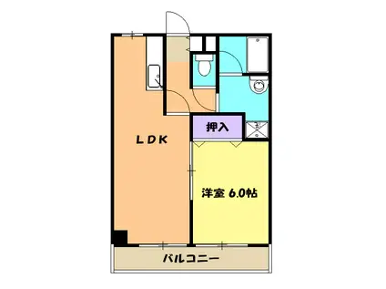 ベルウッドマンション(1LDK/1階)の間取り写真
