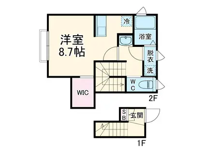 SAKASAI GREEN HOUSE(ワンルーム/2階)の間取り写真