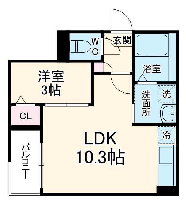 JACK OBATAMINAMIⅠ(1LDK/1階)の間取り写真