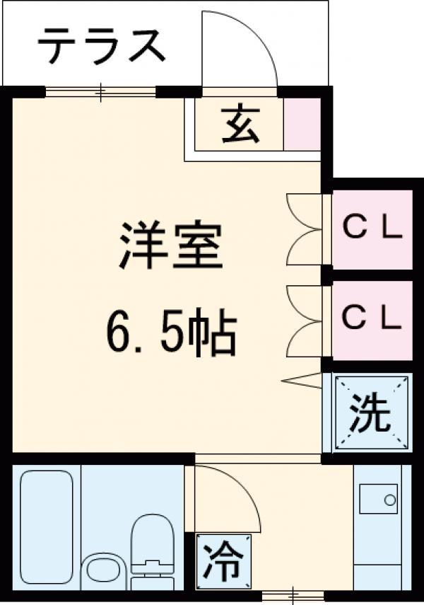 ヴィラステラ(1K/1階)の間取り写真