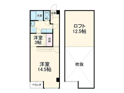 アルコ10(2K/10階)の間取り写真