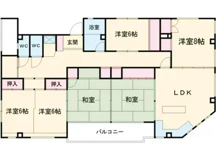 ゆたか ビル(5LDK/3階)の間取り写真