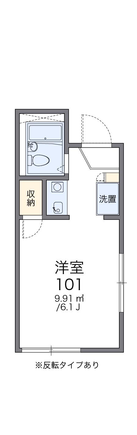 レオパレス千亀利(1K/2階)の間取り写真